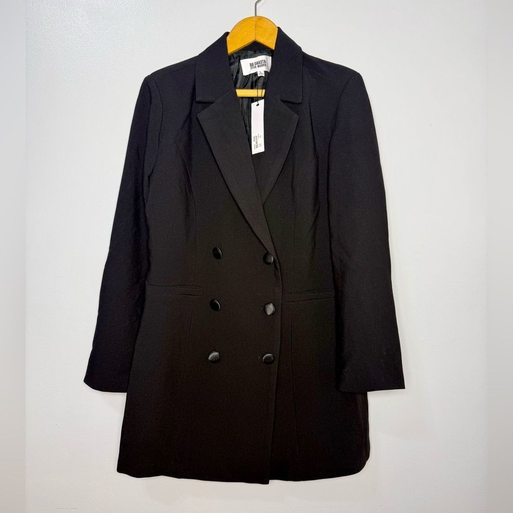 NEW Steve Madden The Mogul Long Sleeve Blazer Minidress Black | L